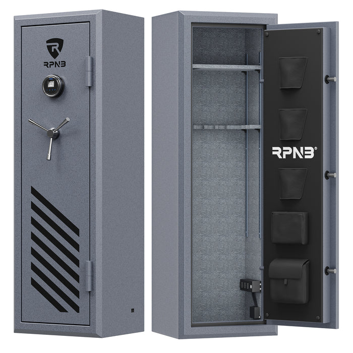 10 Gun Fireproof Biometric Fingerprint Safe for Pistols and Rifles