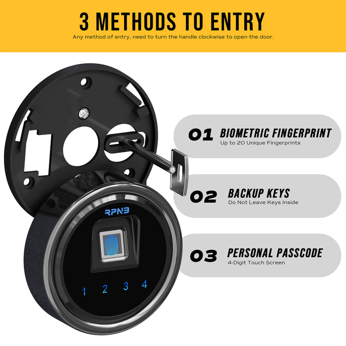 10 Gun Fireproof Biometric Fingerprint Safe for Pistols and Rifles