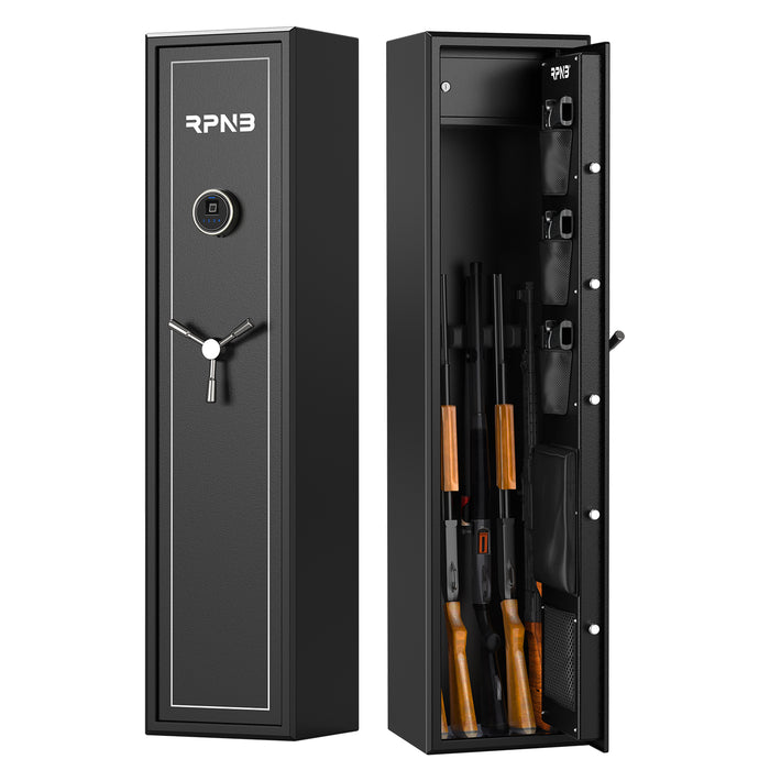 Large Biometric Rifle Safe,Electronic Gun Security Cabinet for 5 Rifles