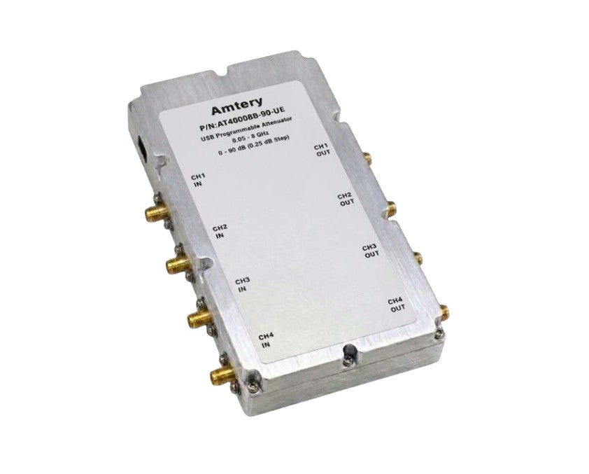 4-Channel Programmable Attenuator | 50 MHz–8 GHz, 90 dB, 0.25 dB Step