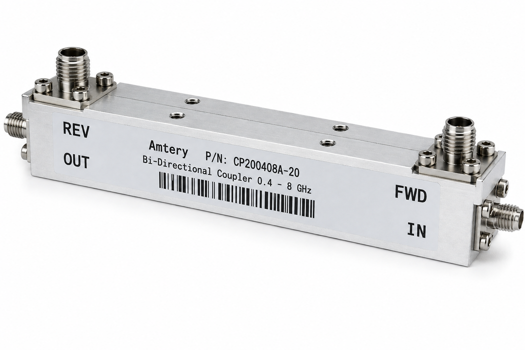 0.4–8 GHz 20 dB Bi-Directional Coupler | CP200408A-20-MBT