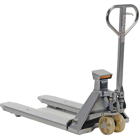 Stainless Steel Pallet Jack With Scale 5000lb 27 x 48