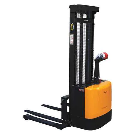 Adjustable Powered Lift Stacker, Load Cap. 2000 lb., Overall Width: 58"