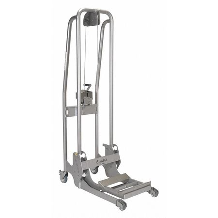 Stainless Steel Manual Load Stacker, Load Cap. 440 lb.