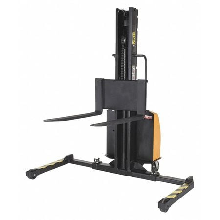 Powered Lift Stacker, Load Cap. 1500 lb., Overall Width: 54-1/8"