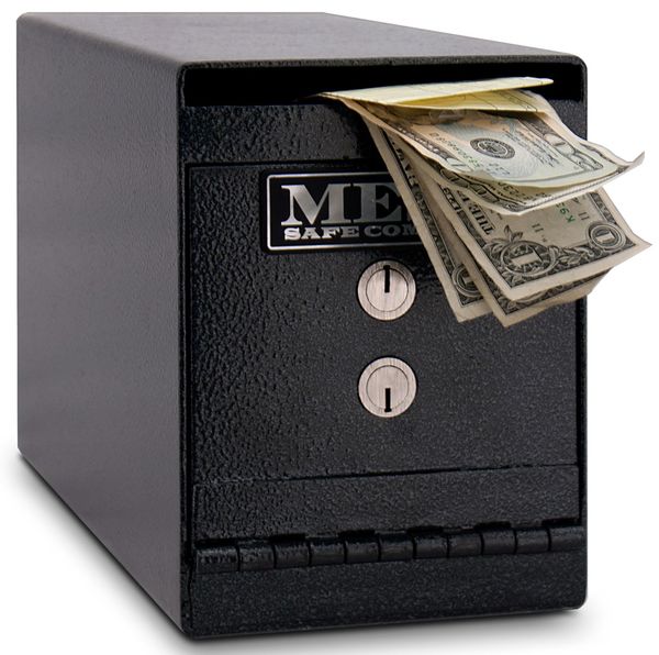 Cash Depository Safe, 0.2 cu ft, 22 lb, Steel, 2.78 mm Thick MUC2K (Contact Us for Special Pricing)