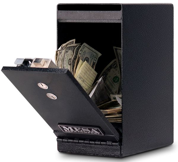Cash Depository Safe, 0.2 cu ft, 20 lb, 2.78 mm Thick MUC1K (Contact Us for Special Pricing)