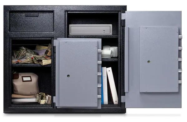 Cash Depository Safe, 6.7 cu ft, 256 lb, Steel, 2.78 mm Thick MFL2731EE (Contact Us for Special Pricing)