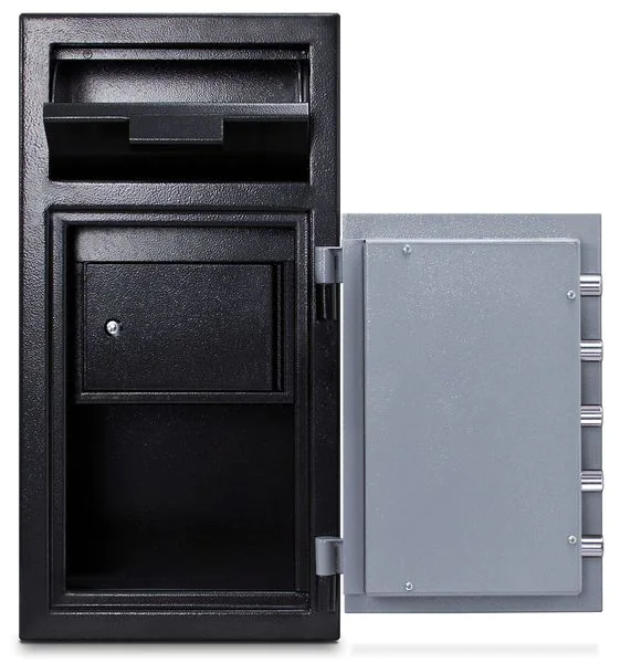 Cash Depository Safe, 1.3 cu ft, 120 lb, Steel, 2.78 mm Thick MFL2714CILK (Contact Us for Special Pricing)