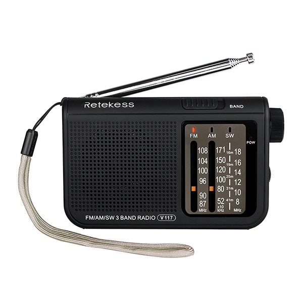 FM/AM Radio Operated by 2 AA Batteries (Power Outage)